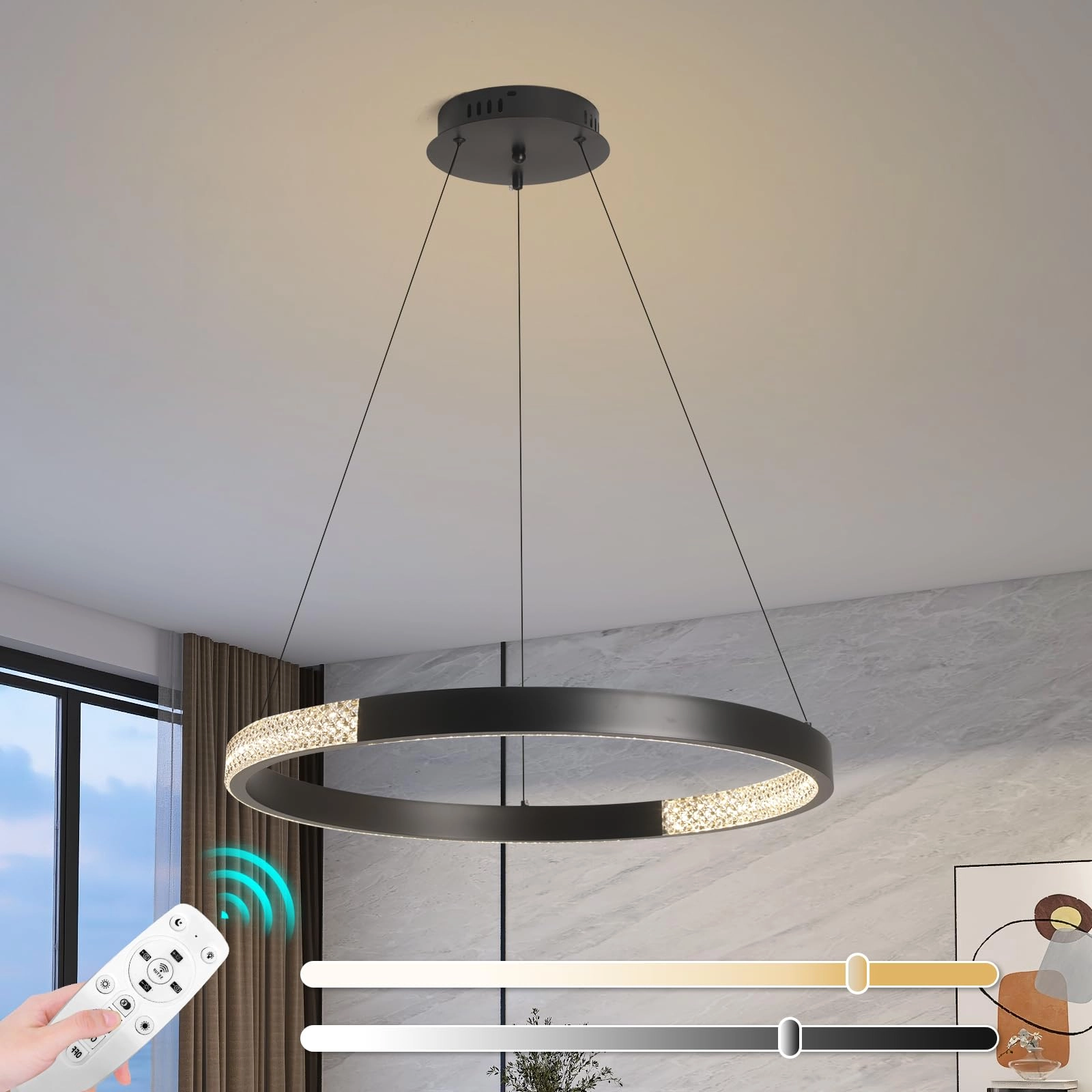 YT YATAI LIGHTING Modern LED Bedroom Chandelier - Dimmable