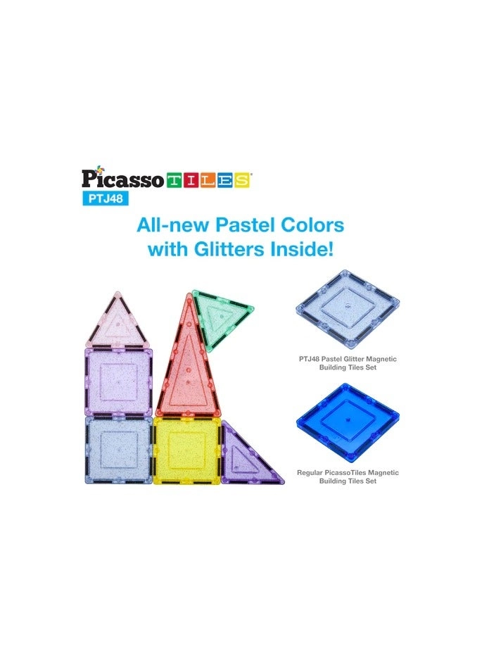 Magnetic Pastel Glitter - Construction 48 pcs