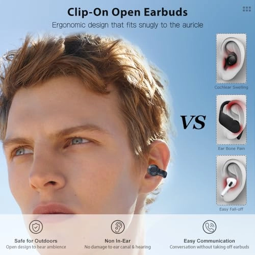 Open Ear Earphones Wireless Earbud