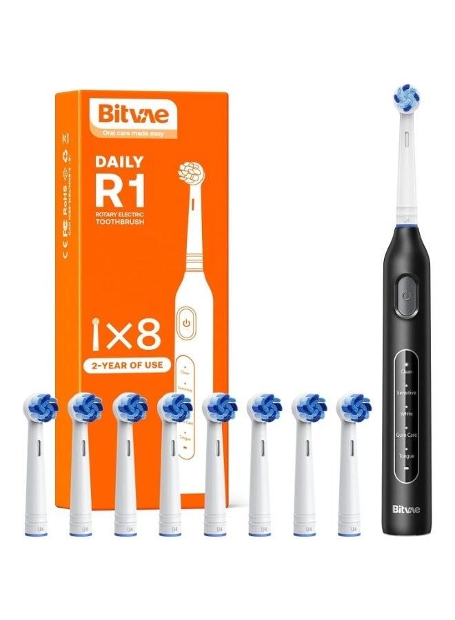 R1 - Rotary Electric Toothbrush + Portable Water Flosser + P1 - Mini Dental Floss and Water Floss Pick + Cordless Telescopic Tank Oral Irrigator + Waterproof Cleaner - IPX7 + Travel Tooth Brush Companion