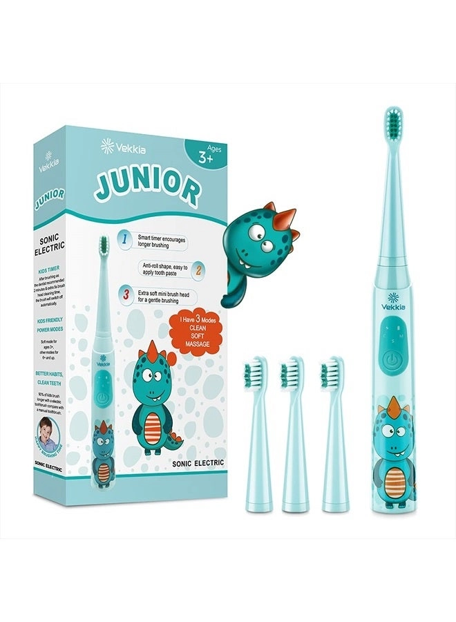 Sonic Rechargeable Kids Electric Toothbrush - 3 Modes 24000 Strokes IPX7 Waterproof