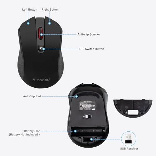 E-1010 Wireless Gaming Mouse - USB