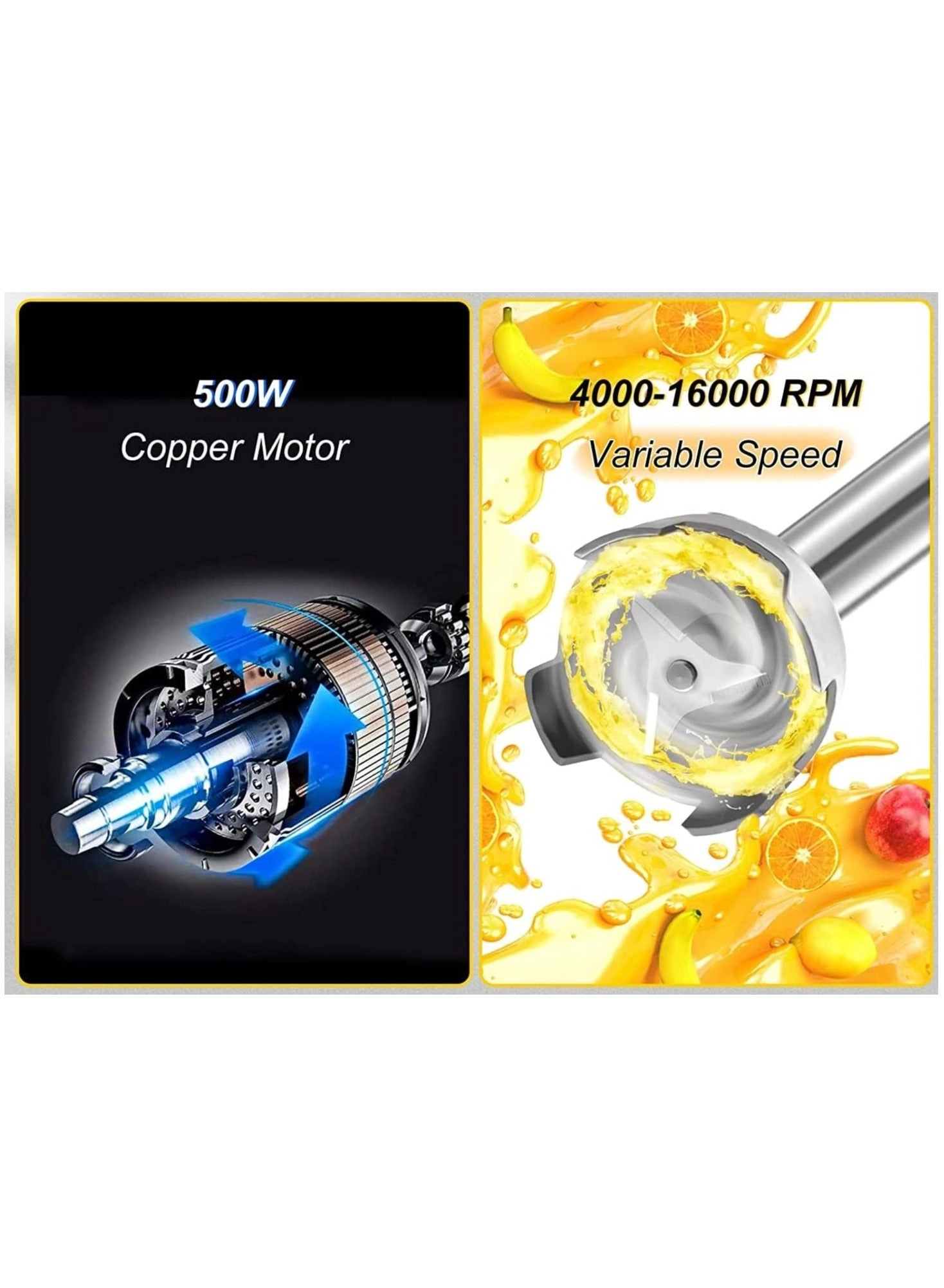 Commercial Immersion Blender - Hand Held Removable Shaft