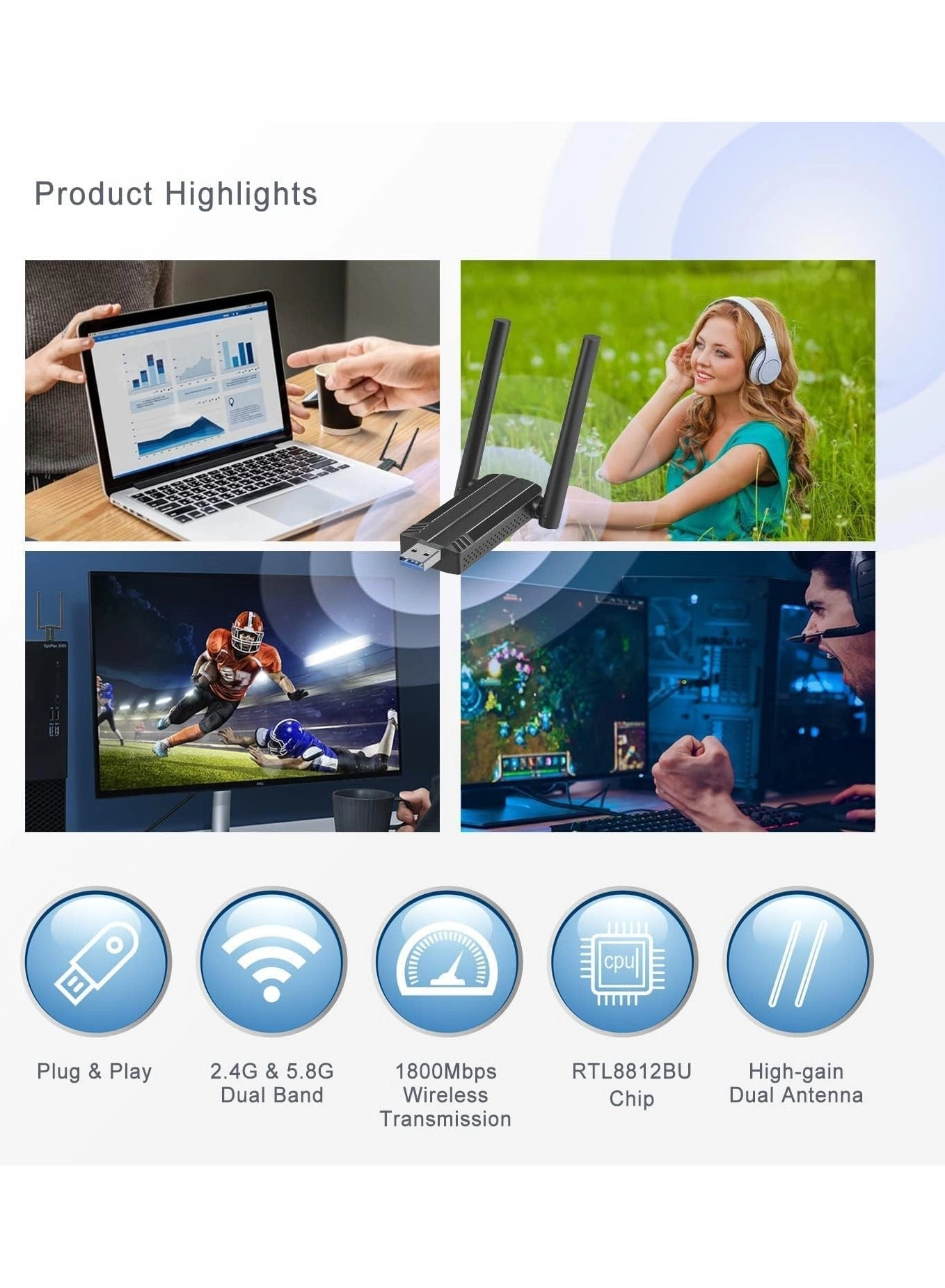 AX1800 - Dual Band USB 3.0 Wireless