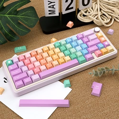 Rainbow Color Keycaps - QWERTY Keyboard (only keycaps)