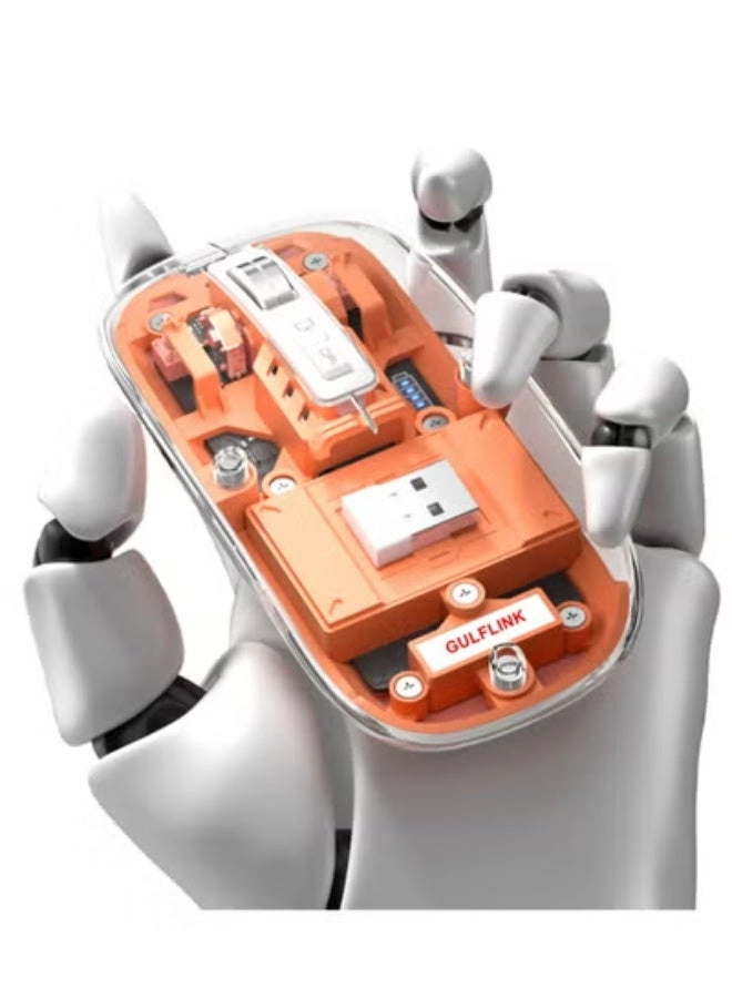 M133 Slim Transparent Dual Mode Wireless Bluetooth Mouse - Wireless