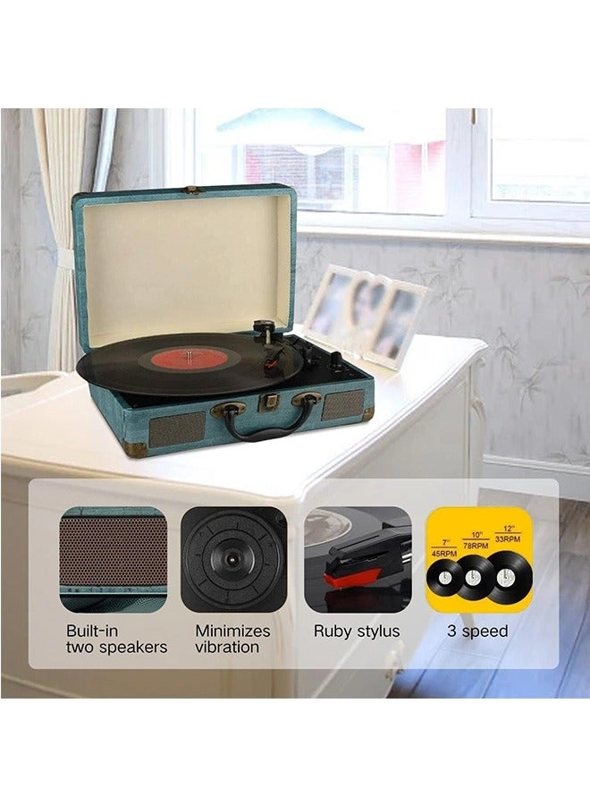 Turntable - Bluetooth 2 Speakers 3-Speed