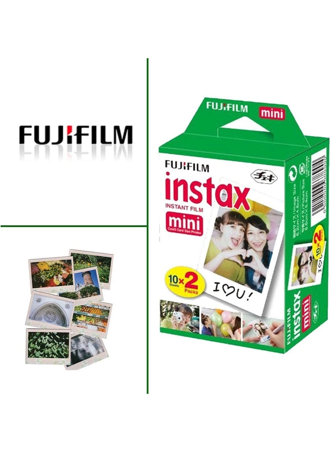 Mini EVO - Hybrid Black + Mini Instant Film - 2x Mini Twin Pack