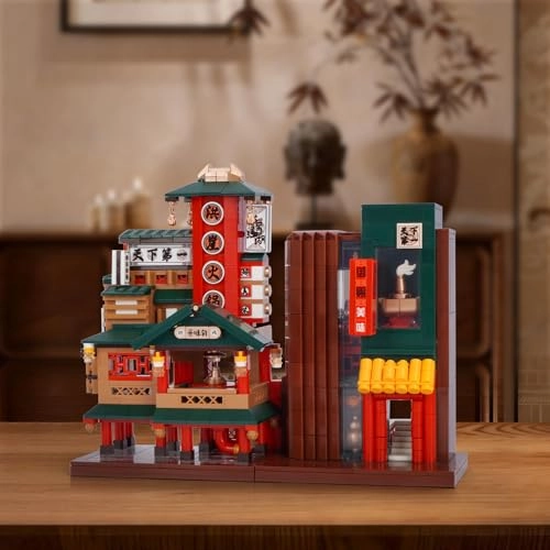 Shop Building Blocks Street View - Hot Pot Shop Foldable