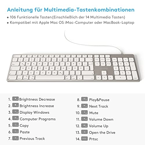 Aluminum Wired keyboard - UK Layout Numeric Keypad Red