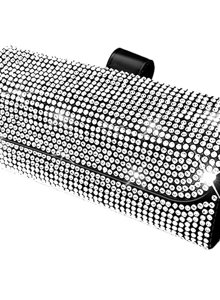 Excefore Bling Glasses Holder - black 2 x Car Hooks