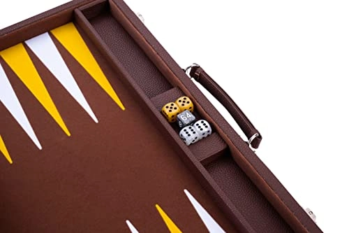 Backgammon set - inlaid velvet leatherette exterior