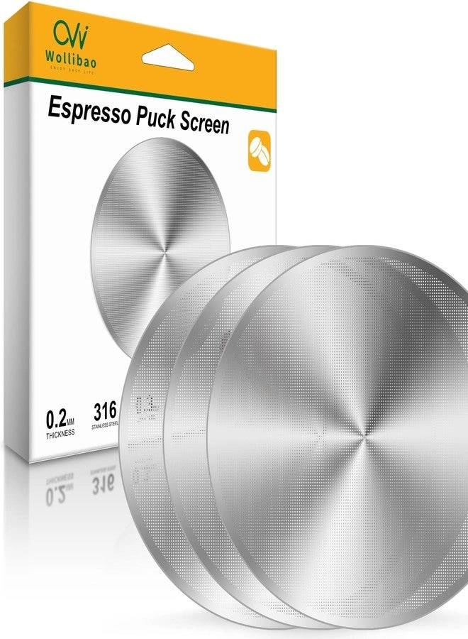 Wollibao Espresso Puck Screen - 3 Pack 53.3mm 430 Stainless Steel