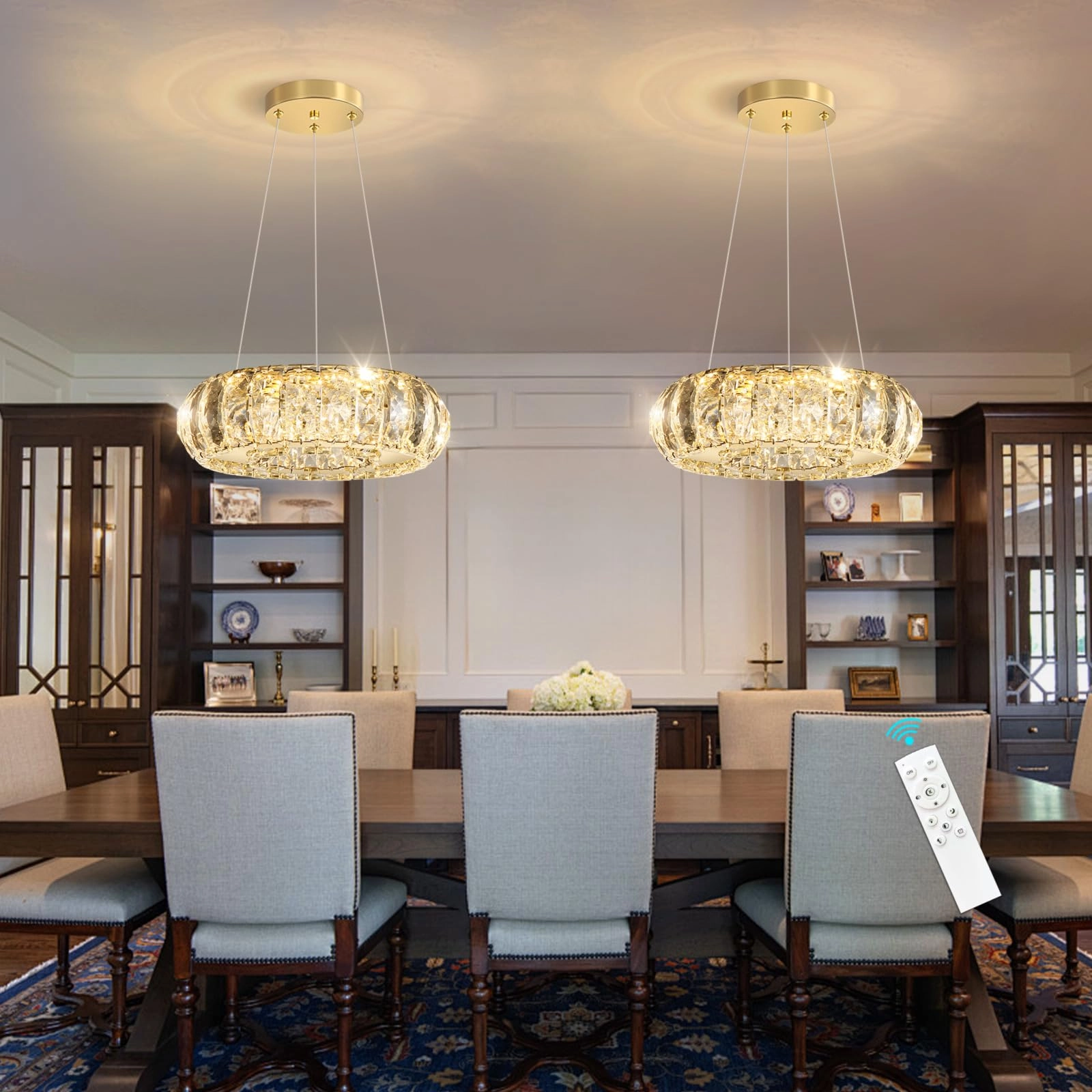 LED Ring Chandelier - min 3.9" to max 78"