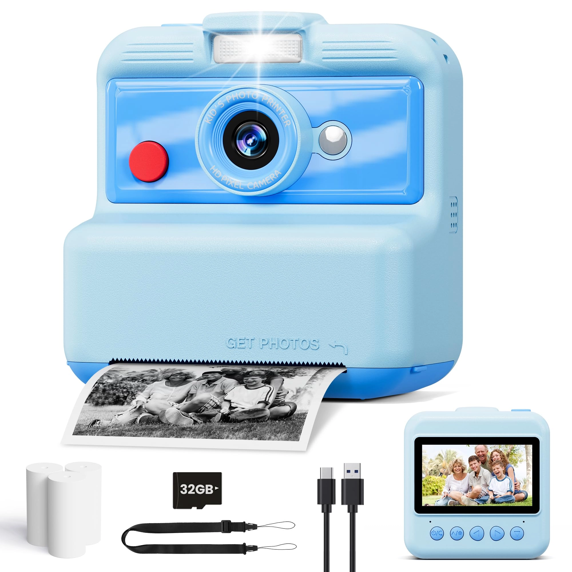 CAMCLID M6 - 3.0 Inch Instant Print 2.5K UHD