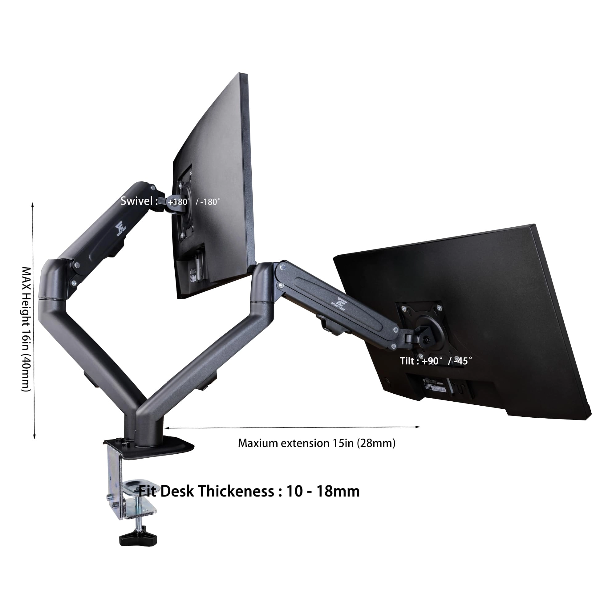TUF Gaming - 1920x1080 27 Inches + DKZ Hub + ErgoFlexy Dual Mount Arms