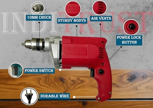 Electric Drill - 350w 10mm RED