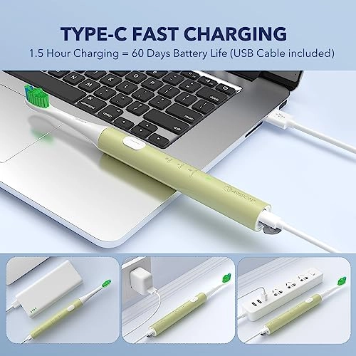 Sonic Electric Toothbrush - 40,000 VPM 1.5H Fast Charge