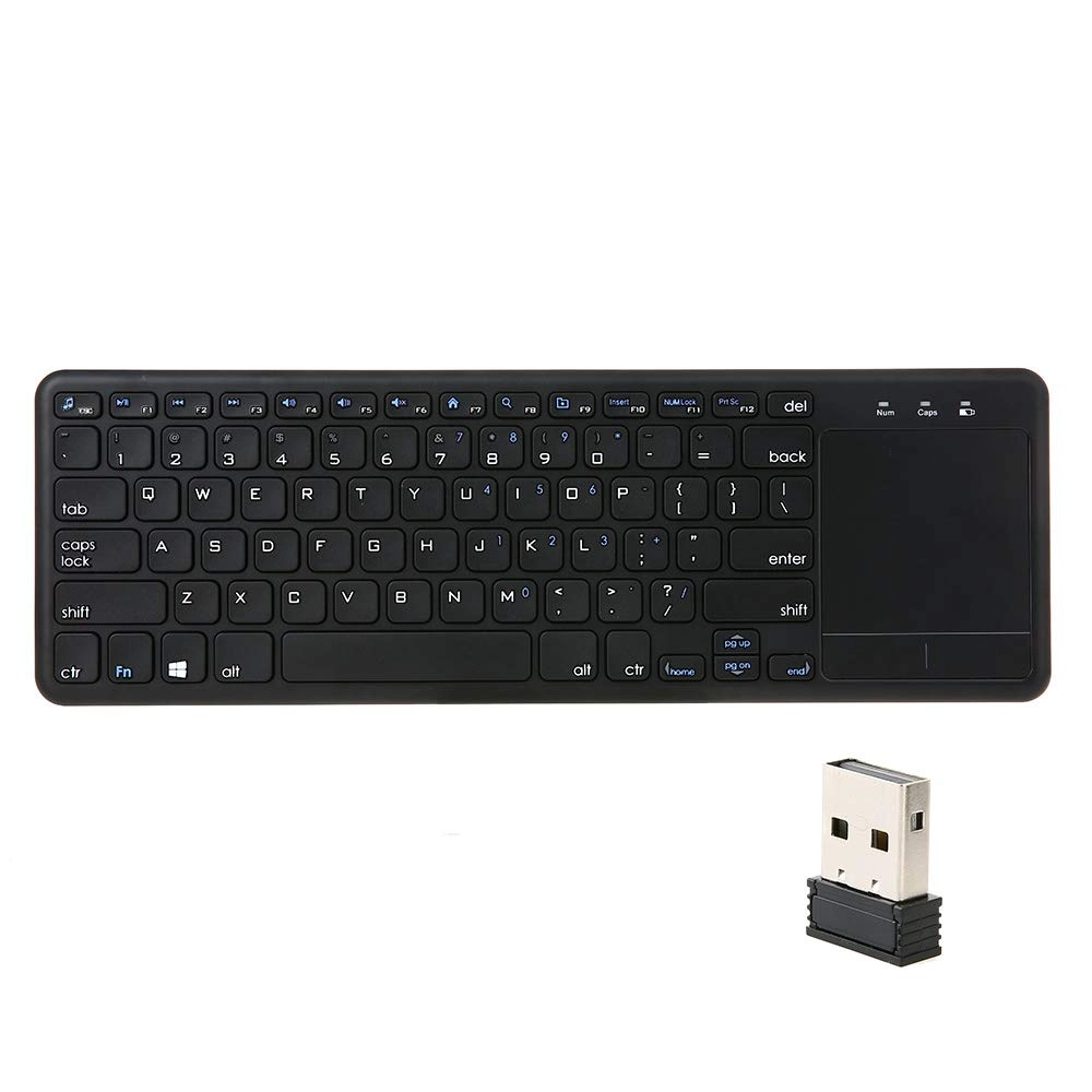 Lixada Wireless Touchpad Keyboard - 2.4G Multi-Touch USB Receiver