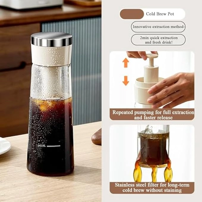 Fast Cold Brew - 750ML Portable LeakProof