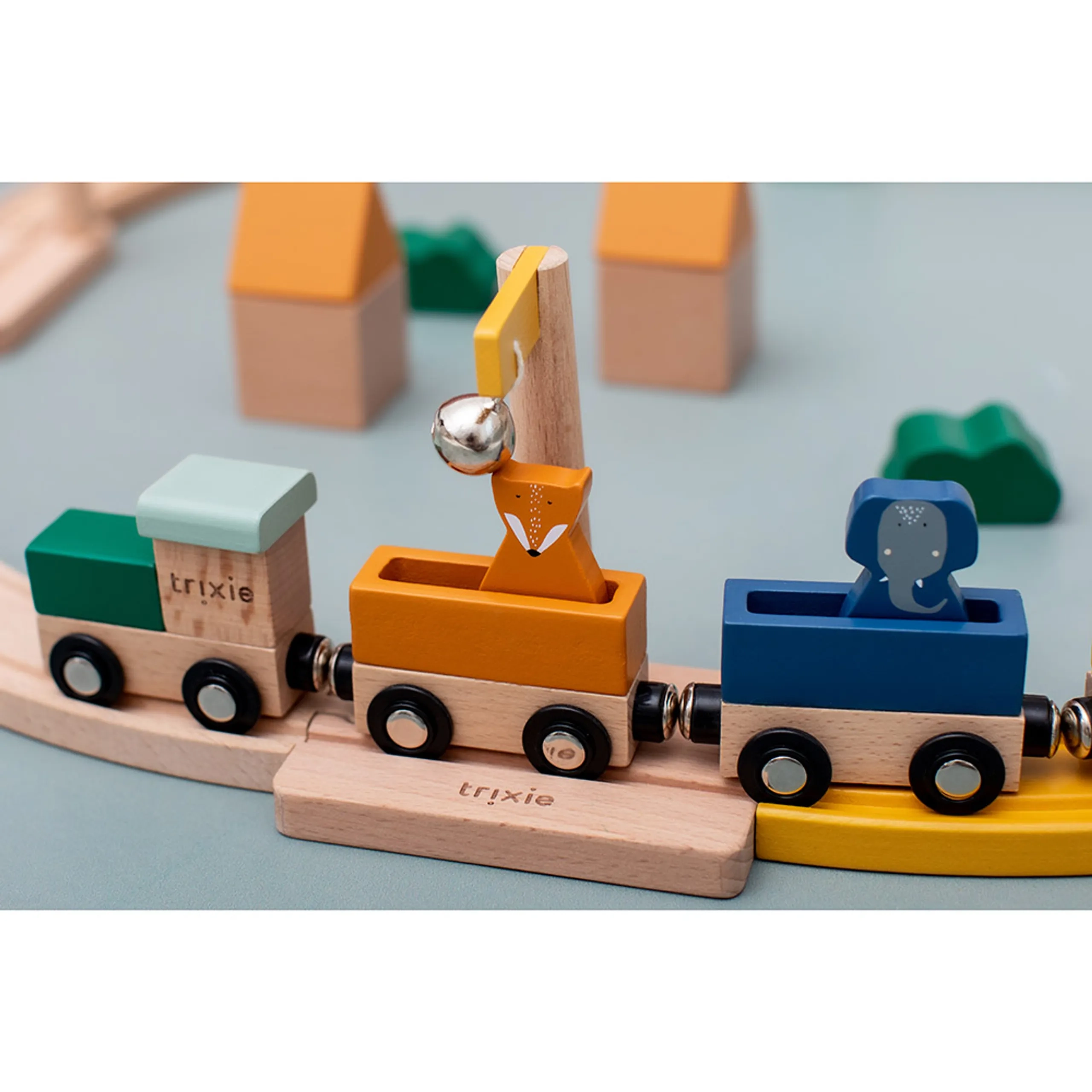 Wooden Train Railway Set - 3pcs