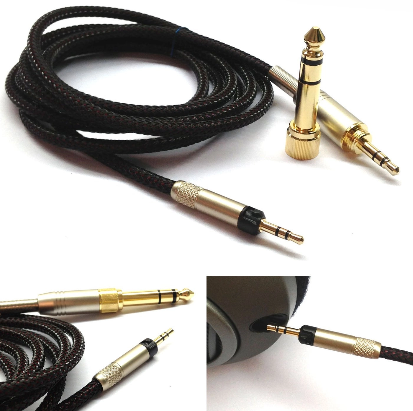 Replacement Upgrade Cable - for Audio Technica ATH-M50x, ATH-M40x, ATH-M70x 2.5m