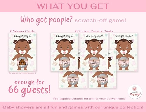 Baby Shower Games - 66 pcs Adult English