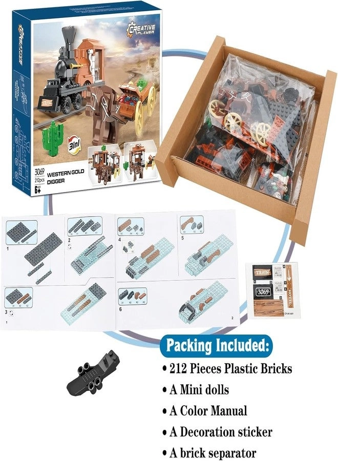 3in1 Train Horse Carriage - Western Cowboy