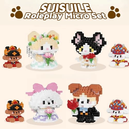 Cat & Dog Roleplay Micro Set - 6 Pack (7285-7296,7297-7308)