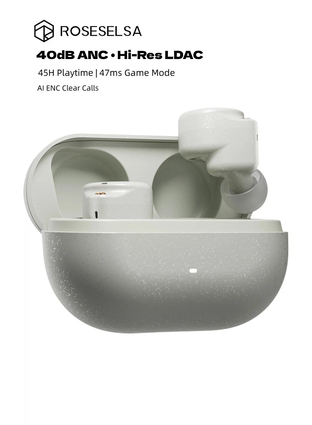 ROSESELSA Ceramics Wireless Earbud
