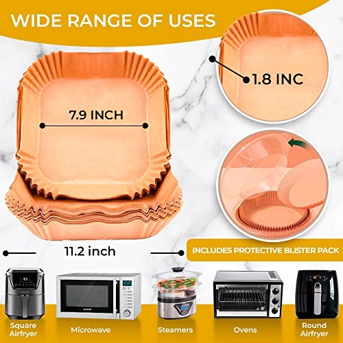 Air Fryer Paper - 100 Pieces