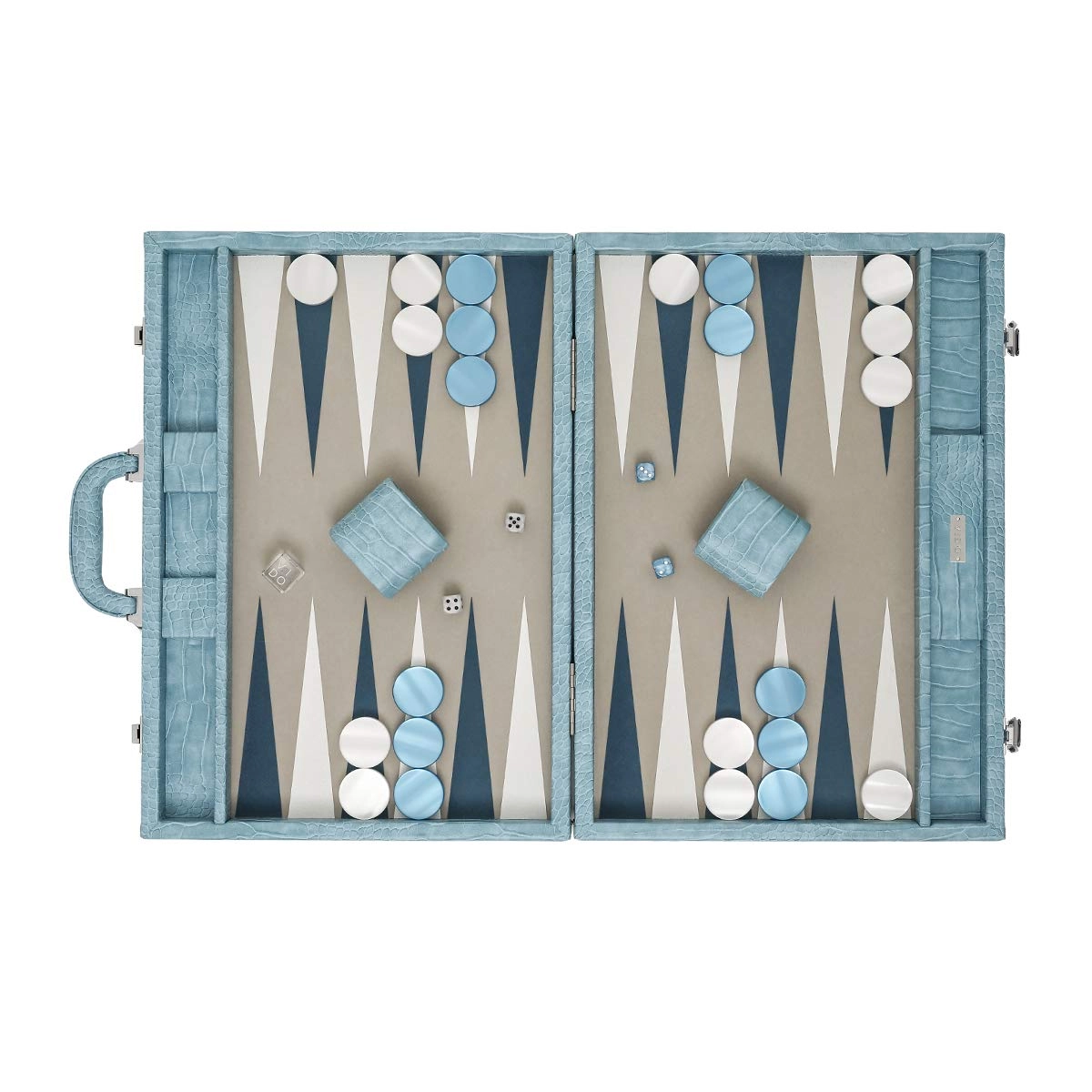 Backgammon Set - 20 inch 44mm Checkers Vegan Leather