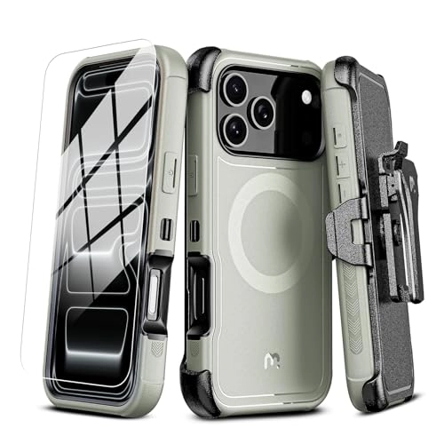 M MYBAT PRO iPhone 17 Pro Case Belt Clip Holster with MagSafe for iPhone 17 Pro