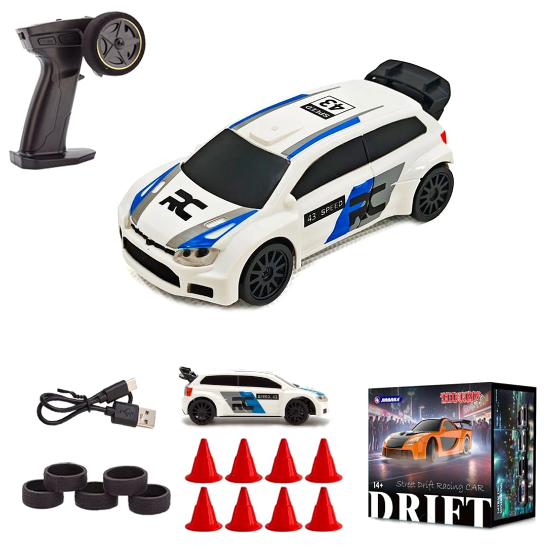 Mini RC Drift Car - 1/43