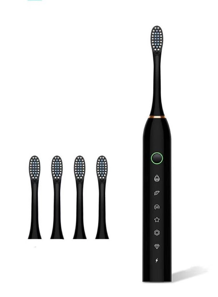 28000 VPM Electric Toothbrush - 6-Speed Rechargeable USB 4/8 Replaceable Brush Heads