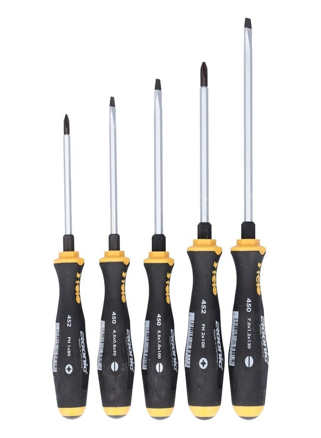 ERGONIC Slotted and Phillips Screwdriver Set (5 Pcs)