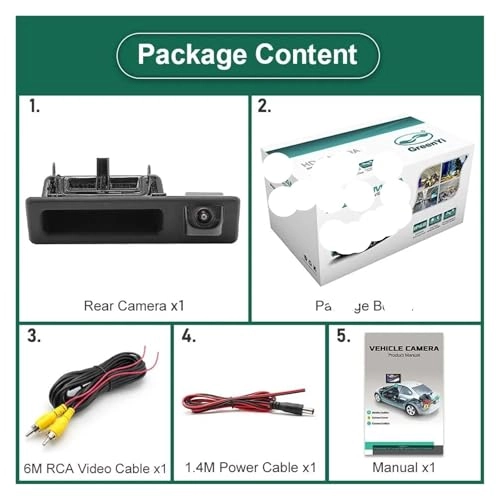 Rear View Camera Fisheye - Night vision Wired 1080P