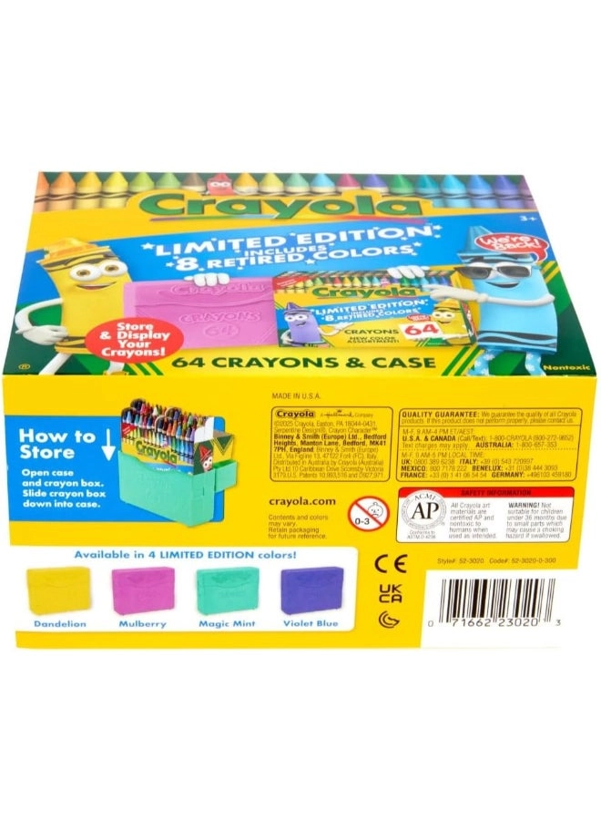 Limited Edition Crayons - Retired Colors - 64 Pcs