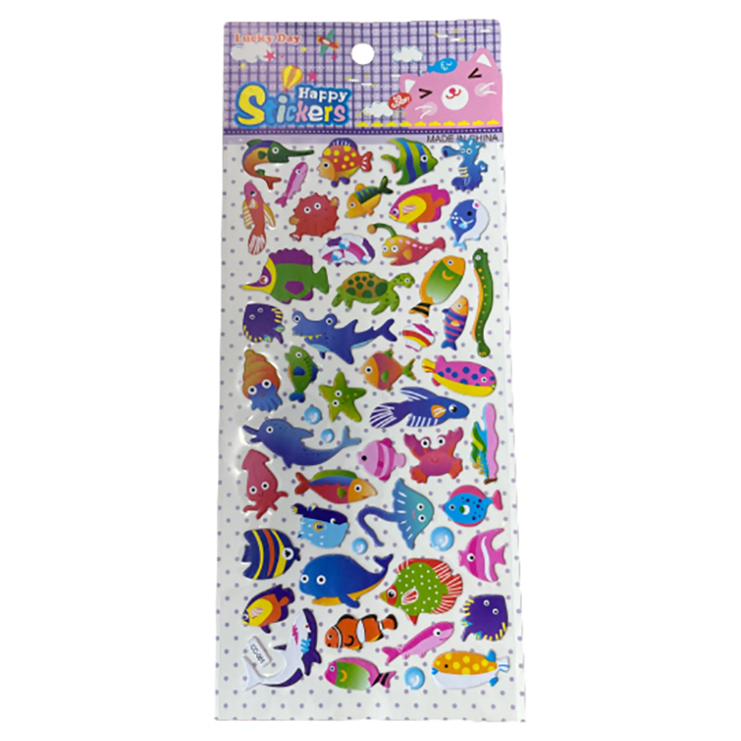 PINAK Sea Creatures Stickers - Embossed Durable