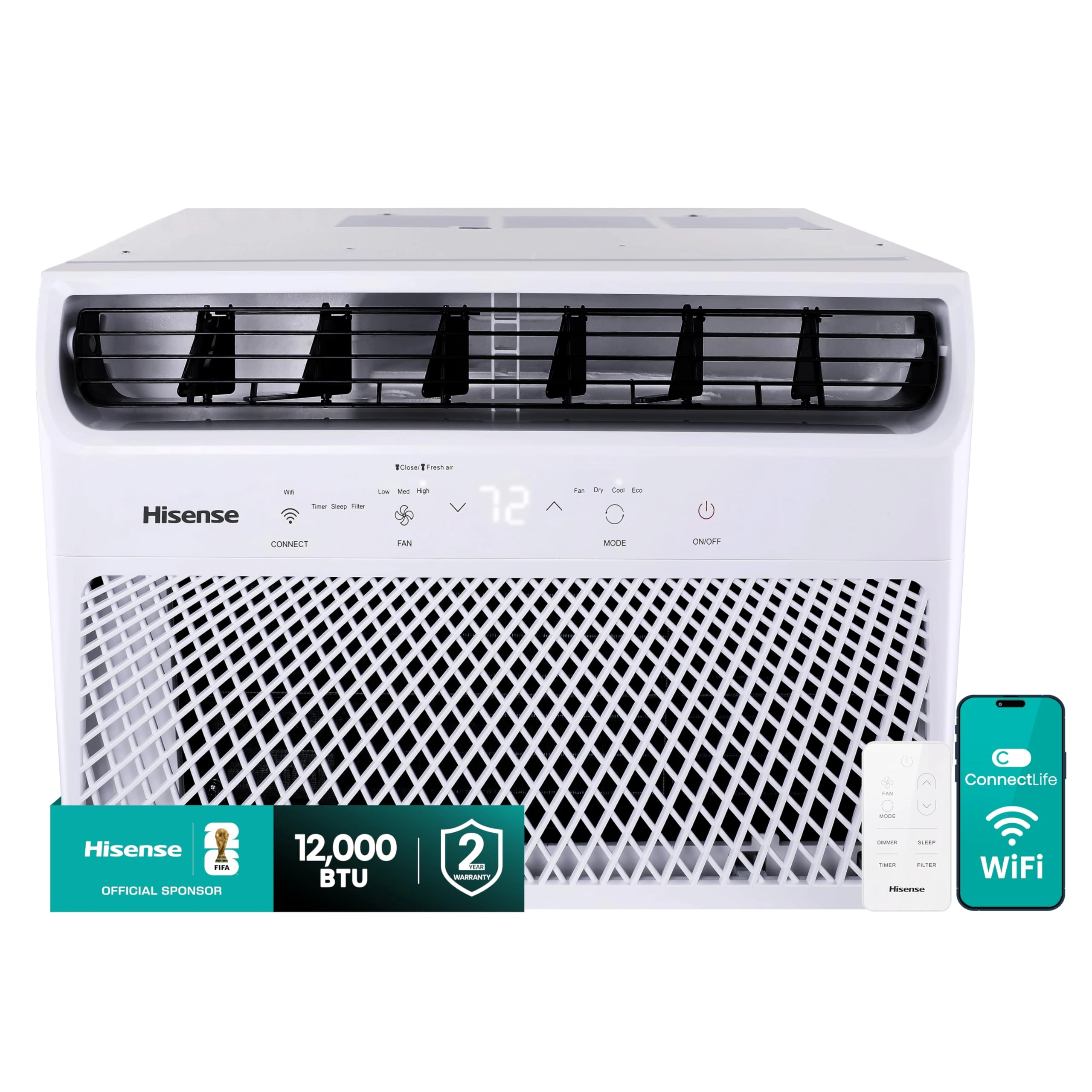 Hisense Smart Window Air Conditioner - 1040W
