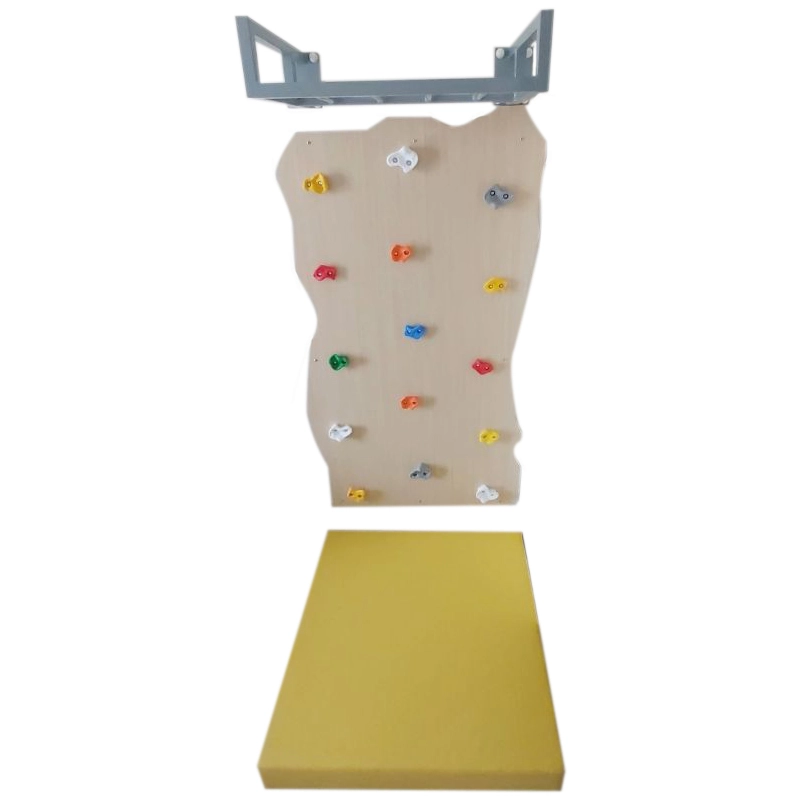 MOONKIDS Rock Face Climbing Wall with Monkey Bars - 240 x 120 cm Suitable for 3 to 9 yrs