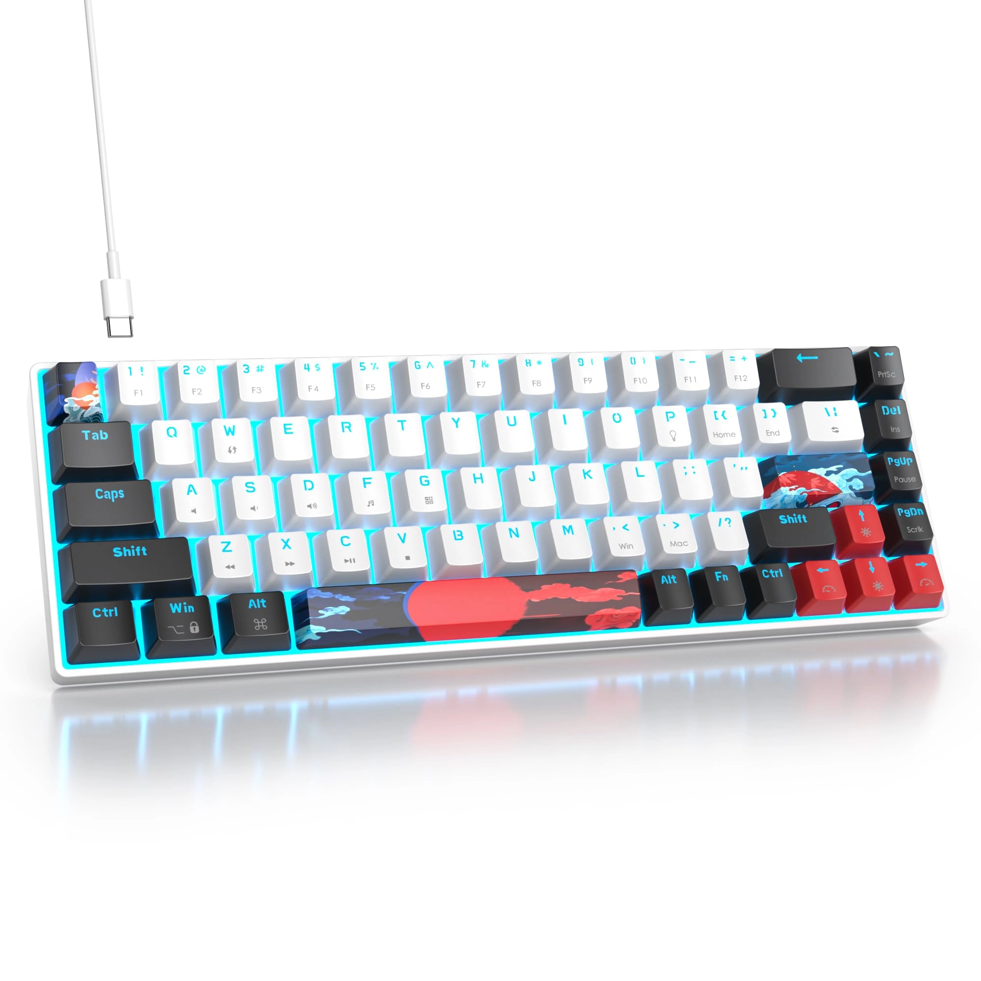 CJXSP 60% small mechanical keyboard - QWERTY Wired