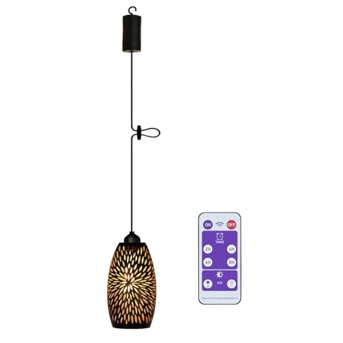 Farmhouse Chandelier - Battery Operated Remote Dimmable LED