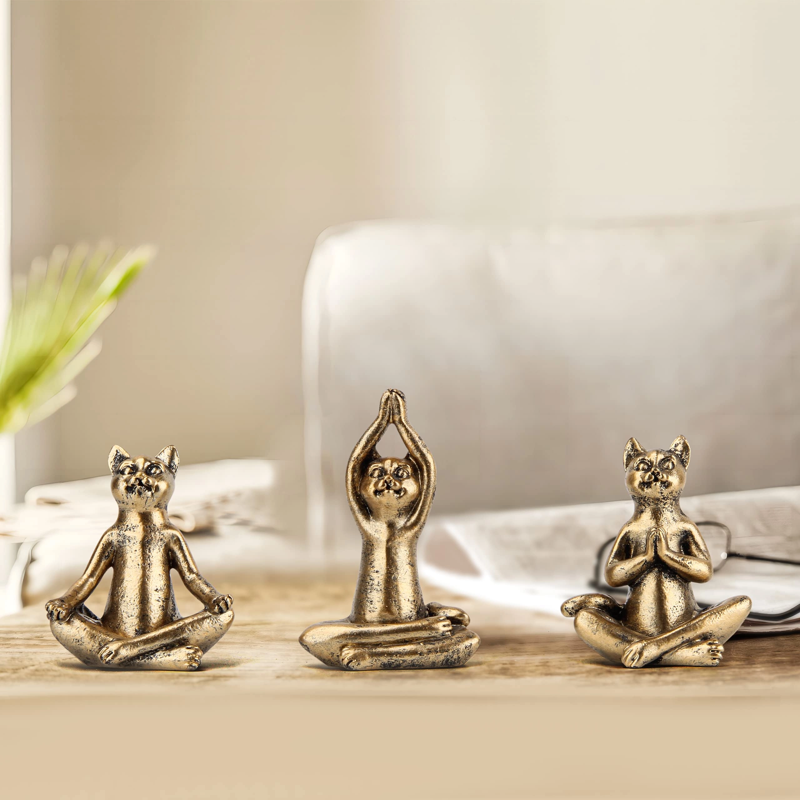 Yoga Cat Statues - Resin