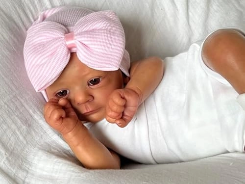 Reborn Baby Doll - 19 in Silicone Girl African American