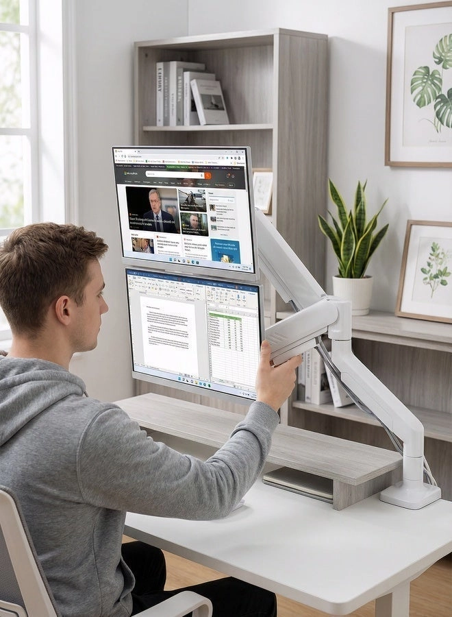 Dual monitor arm - 14-34 inch 75x75mm/100x100mm