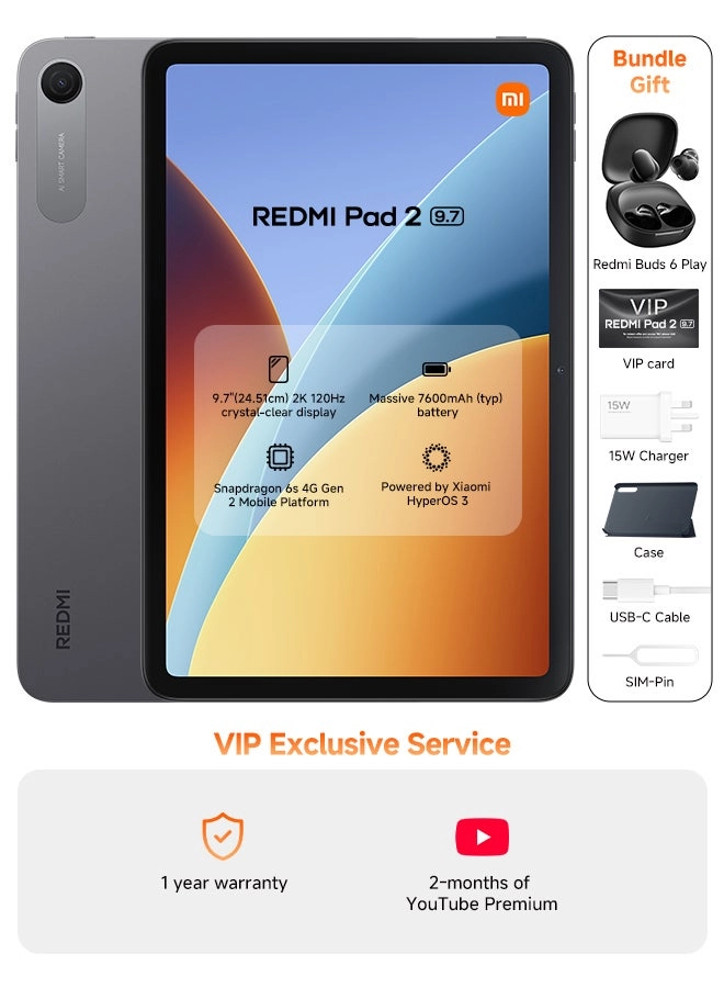 Xiaomi Redmi Pad 2 - 128GB 11" + Buds 6 Play