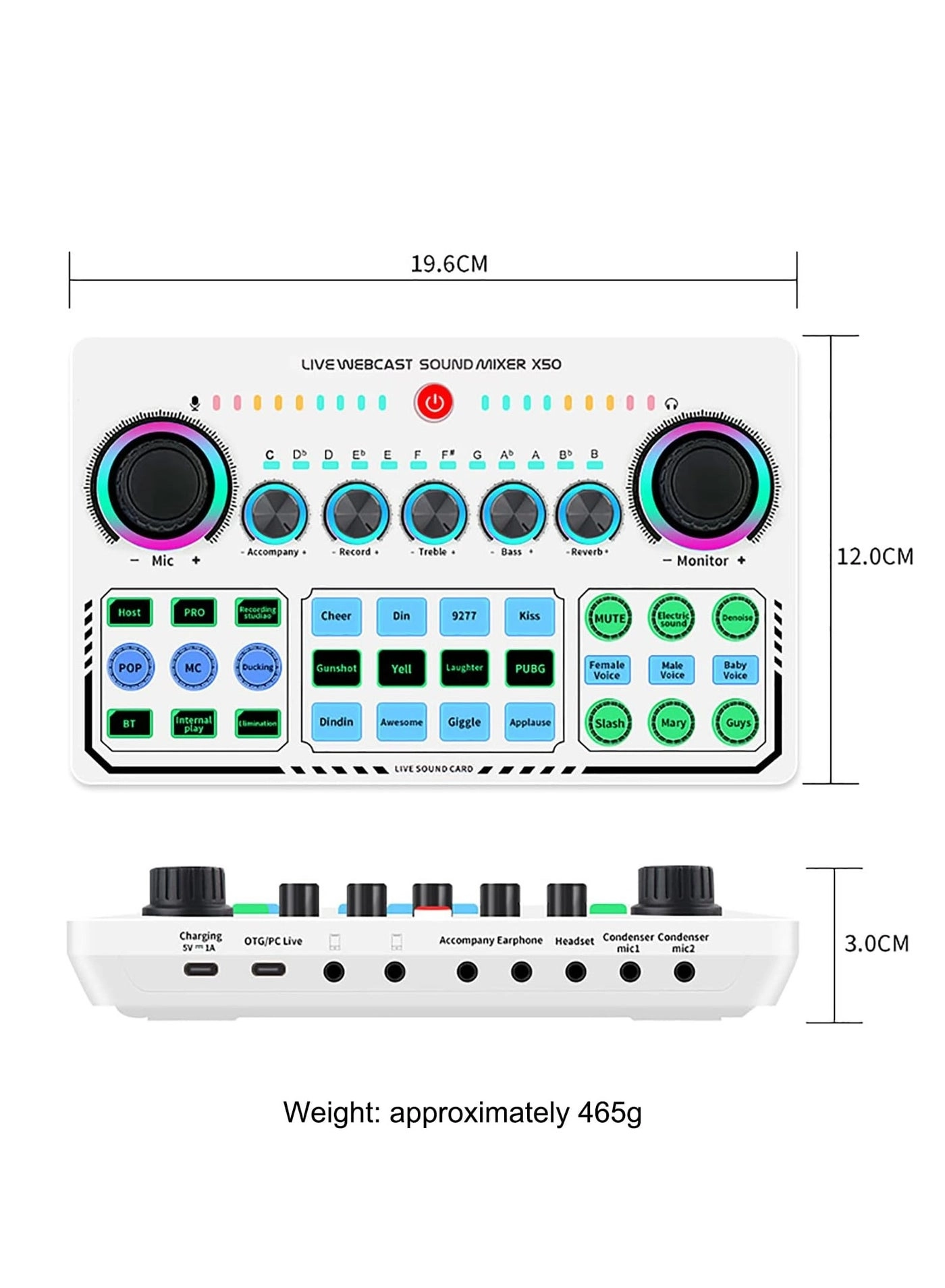 X50 - Portable Mixer USB External Sound Card