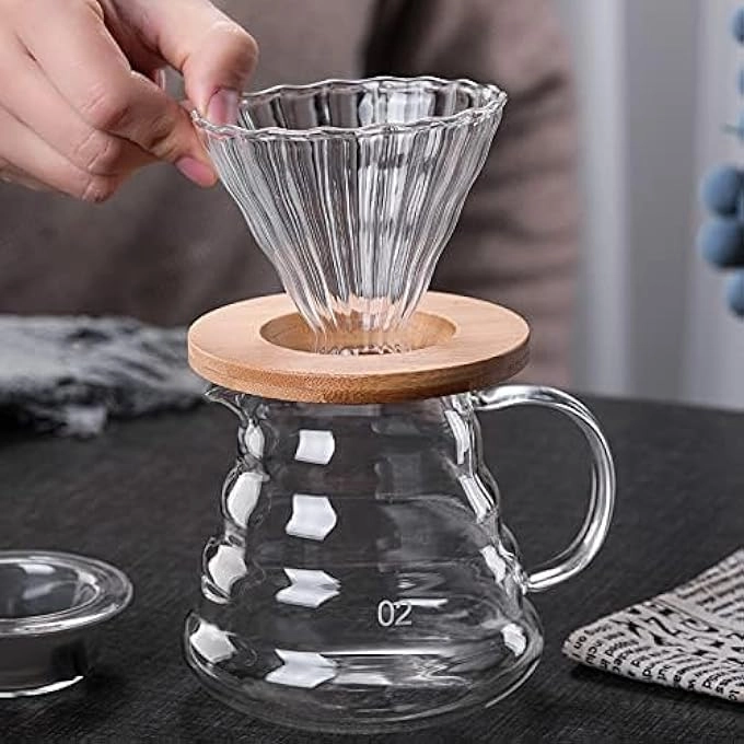 Pour Over Glass - 800Ml With Filter Set