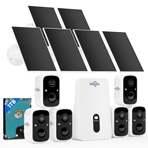 Solar Security Cameras Wireless Outdoor System - 6 10CH 2K
